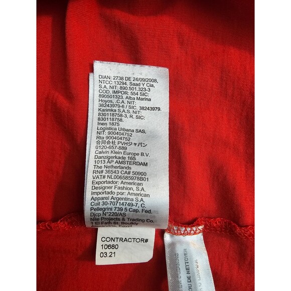 Calvin Klein Jeans Men’s Red T-Shirt XS Logo Graphic Cotton Short Sleeve - Picture 11 of 12